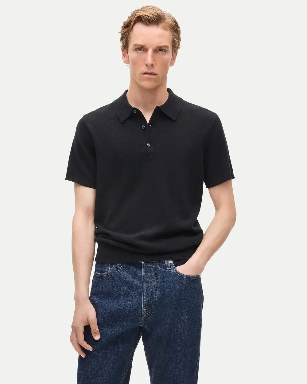 NWT J. Crew Cashmere Short-sleeve Sweater-polo in Black Size S